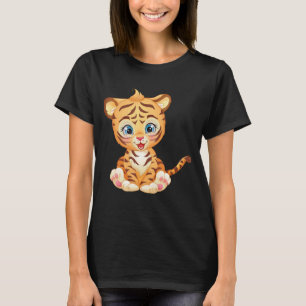 Camiseta Azúcar lindo tigre bebé con ojos grandes