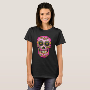 Camiseta Azúcar Skull Magenta Floral