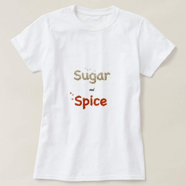 Camiseta Azúcar y especias terrones de azúcar paprika chile (Diseño del anverso)