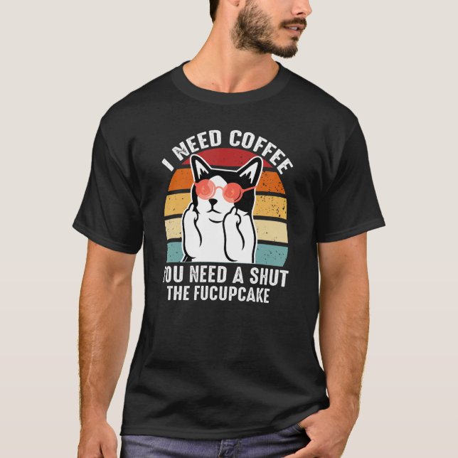 Camiseta Azuco   Coffee Cat (Anverso)
