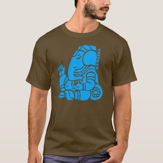 Camiseta azul 2 del ganesha (Anverso)