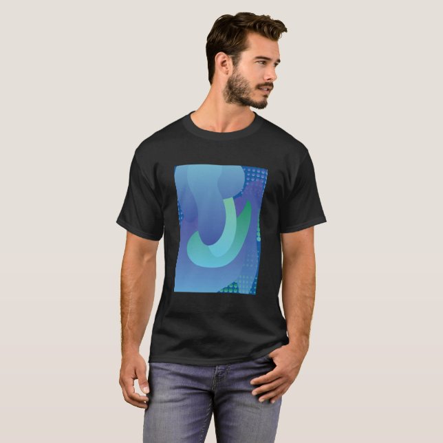 Camiseta azul abstracto (Anverso completo)
