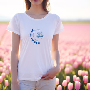 Camiseta Azul acuarela minimalista baby shower niño