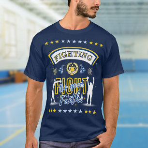 Camiseta Azul, amarillo luchando contra la buena fe