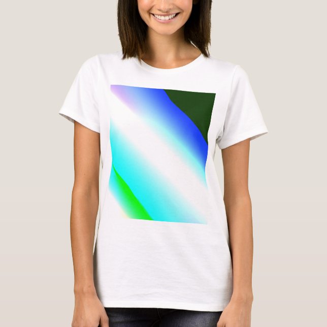 Camiseta Azul arcoiris de textura abstracta patrón arte t (Anverso)