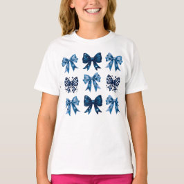 Camiseta Azul arcos Preppy Coquette Estética