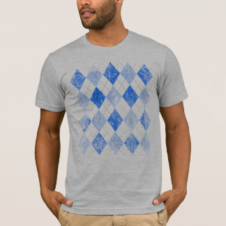 Camiseta Azul Argyle del vintage
