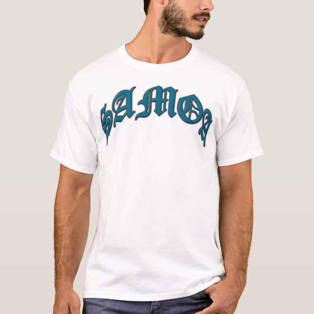 Camiseta Azul arqueado de SAMOA (Anverso)