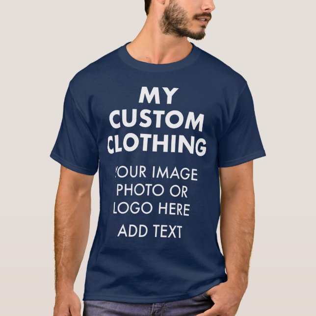 CAMISETA AZUL AZUL DE LOS HOMBRES personalizados (Anverso)