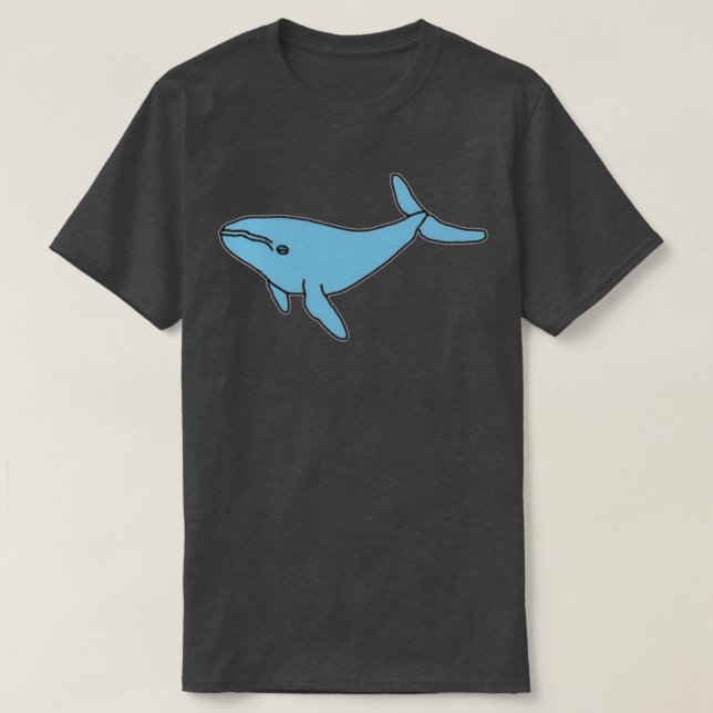 Camiseta azul ballena 1 (Diseño del anverso)