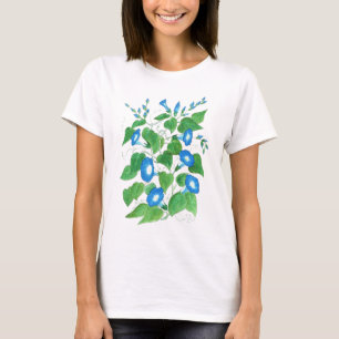 Camiseta azul, blanca, verde para las damas, glori