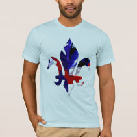 Azul blanco rojo -2 de la flor de lis