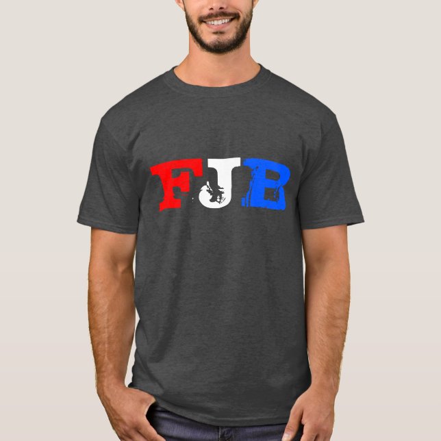 Camiseta Azul blanco rojo FJB (Anverso)