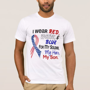 Camiseta Azul blanco rojo para mi hijo