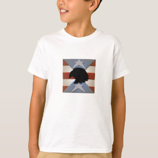 Camiseta Azul blanco rojo patriótico con águila