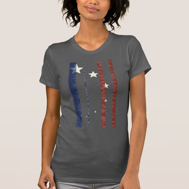 Camiseta Azul blanco rojo Resumen estrella bandera de Estad (Anverso)