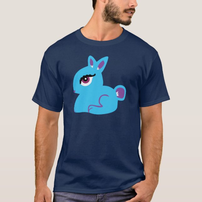 Camiseta azul Bunny (Anverso)