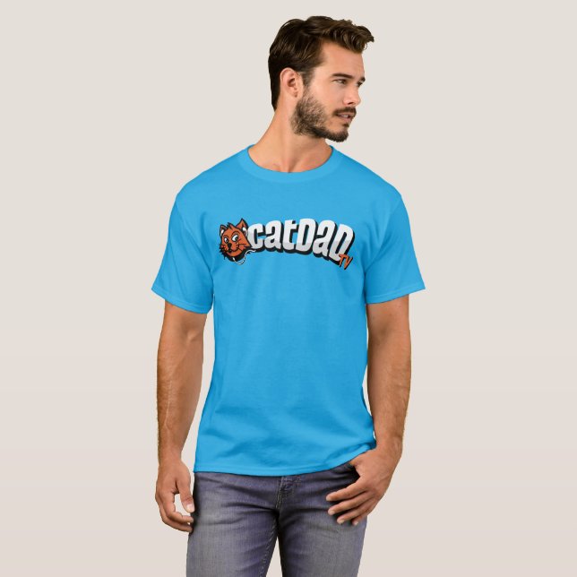 Camiseta Azul CD del logotipo (Anverso completo)