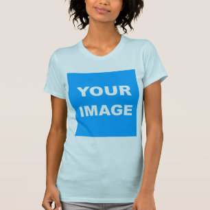 Camiseta Azul claro Añadir imagen con imagen
