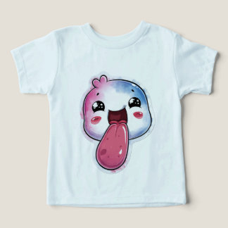 Camiseta azul claro con gráfico de personaje lindo