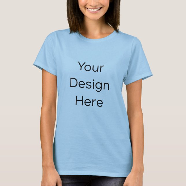 Camiseta azul claro de mujer (Anverso)