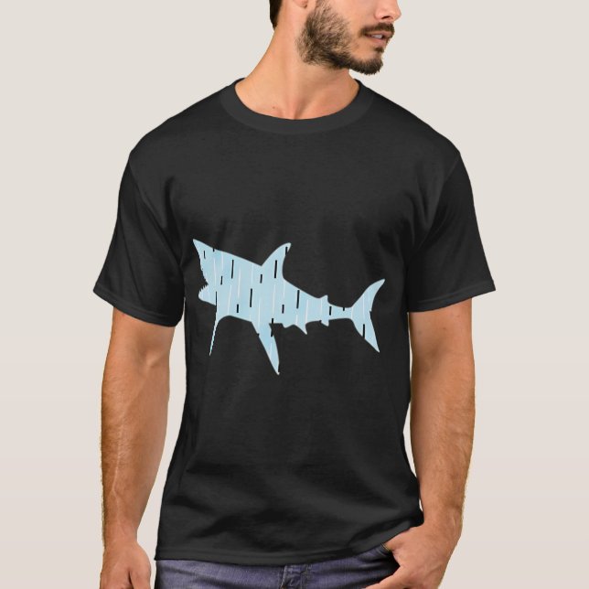 Camiseta azul claro y tiburón (Anverso)