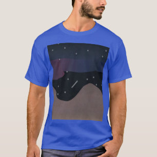 Camiseta azul con escena nocturna