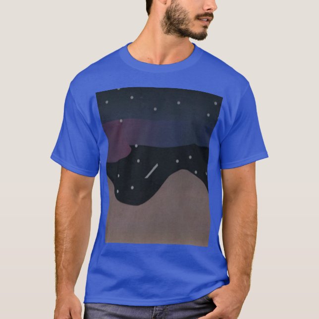 Camiseta azul con escena nocturna (Anverso)