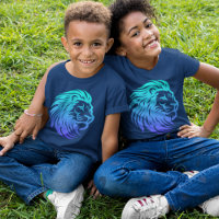 Camiseta azul con gradiente de Leones de Gahanna