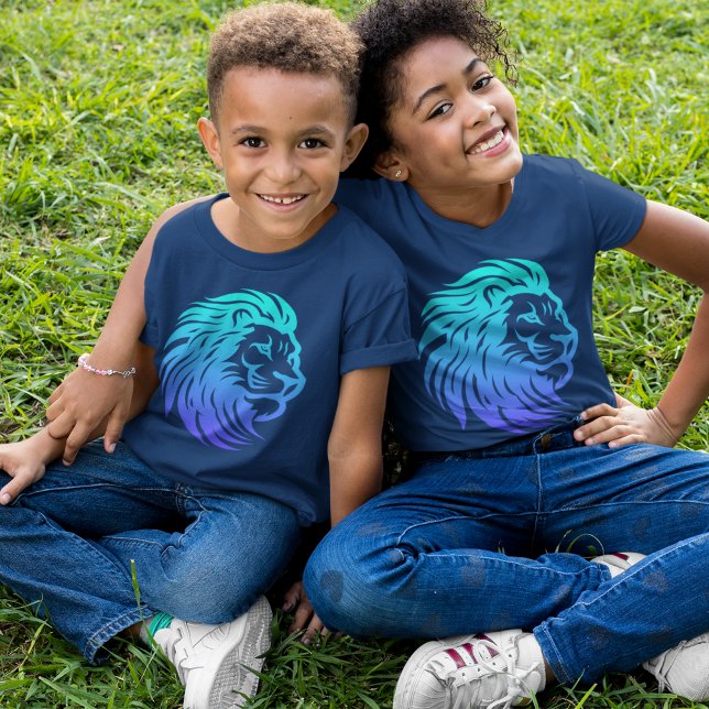 Camiseta azul con gradiente de Leones de Gahanna (Subido por el creador)