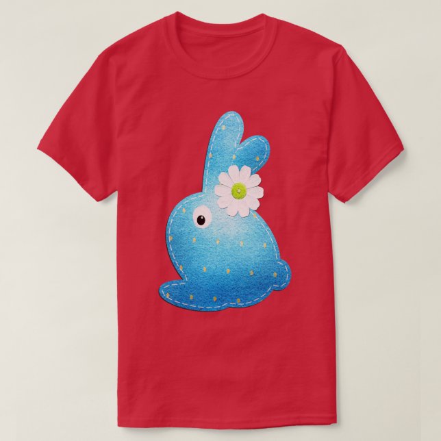 Camiseta Azul conejo de Pascua (Diseño del anverso)