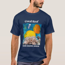 Camiseta azul Coral Reef Marine Life Blue