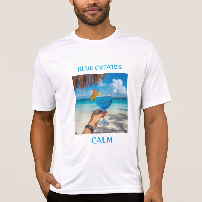 Camiseta Azul crea calma (Anverso)
