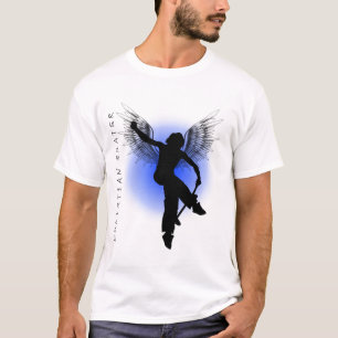 Camiseta Azul cristiano del patinador