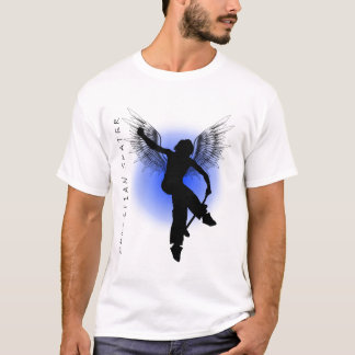 Camiseta Azul cristiano del patinador