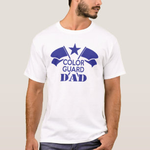 Camiseta azul cruzada Banderas de color Guardia de