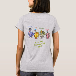 Camiseta azul de acción de gracias de tu familia (
