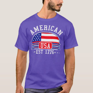 CAMISETA AZUL DE BADGE AMERICANO