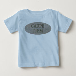 Camiseta azul de bebé Carpe Diem Stone