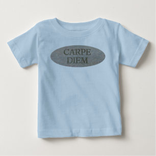 Camiseta azul de bebé Carpe Diem Stone