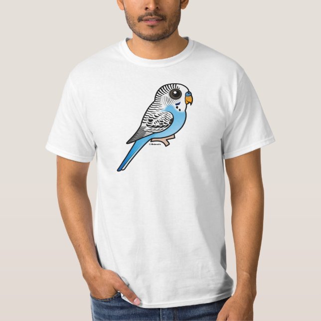 Camiseta Azul de Birdorable Budgie (Anverso)