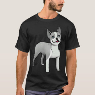 Camiseta Azul de Boston Terrier