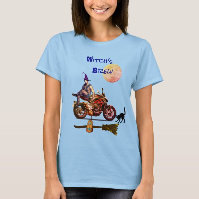 Camiseta Azul de bruma de mano (Anverso)