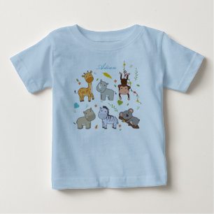 Camiseta azul de Bunny Animal Baby Boy Blue Jersey