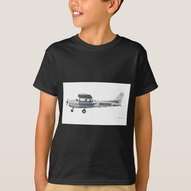 Camiseta Azul de Cessna 172 Skyhawk (Anverso)