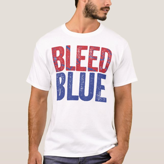 Camiseta Azul de corrimiento (Anverso)
