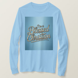 Camiseta azul de cristiana bendita