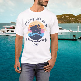 Camiseta Azul de Crucero Familiar Personalizado