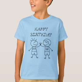 CAMISETA AZUL DE CUMPLEAÑOS FELIZ