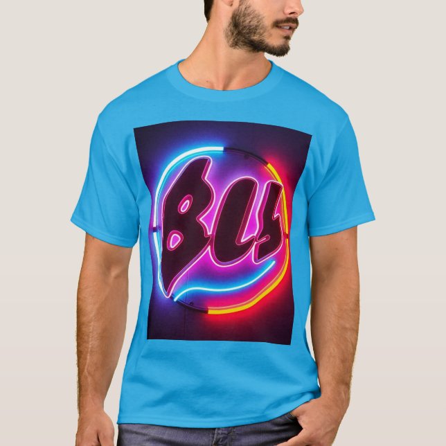 Camiseta azul de DC con diseño Neon (Anverso)